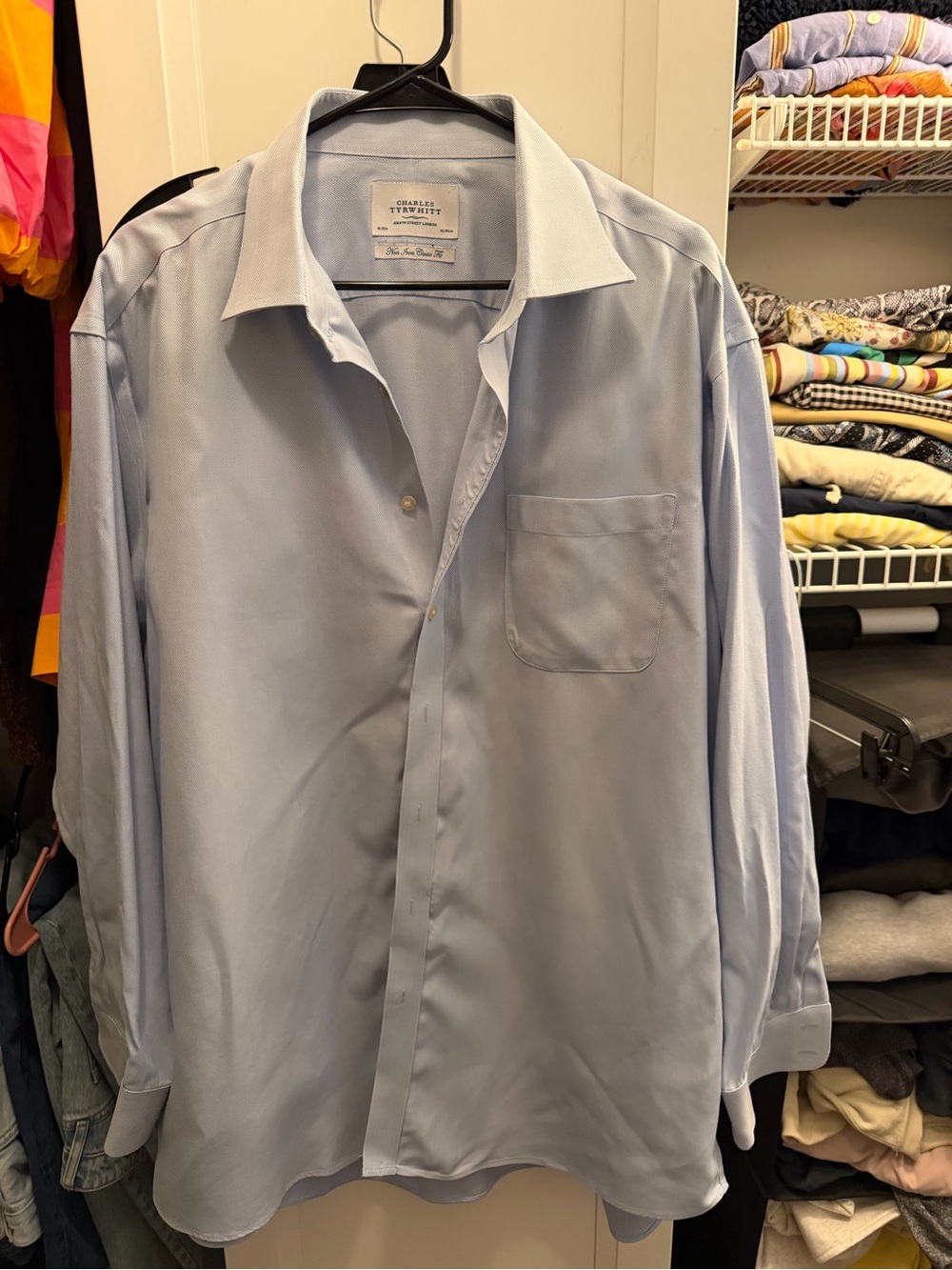 Charles Tyrwhitt Light Blue Men's Dress Shirt 18/35